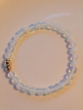 White Opal Stretchy Bracelet